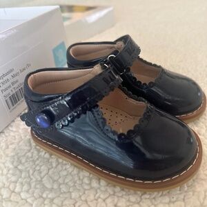 Elephantito Mary Jane Toddler Patent Navy Blue Shoe Size 5